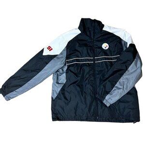 PITTSBURG STEELERS Lightweight Nylon Windbreaker Jacket (NO SIZE TAG LISTED)